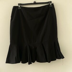 Nine West Suit Separates Black Ruffled Skirt Size 12